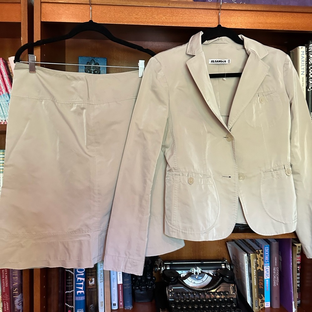 Jil Sander Light Beige Blazer and Skirt Set